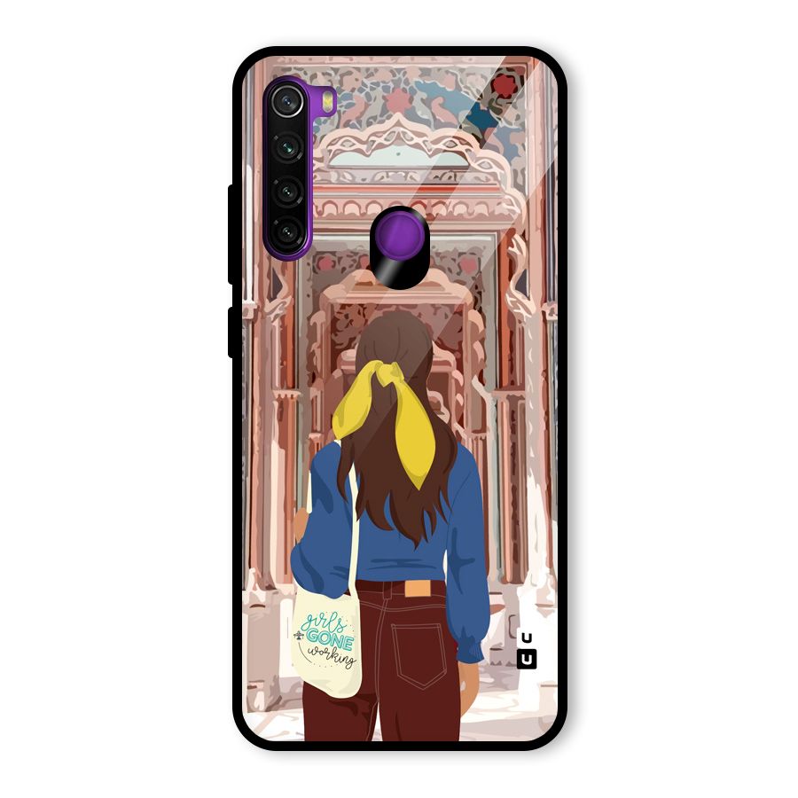 wonderful Girl Glass Back Case for Redmi Note 8