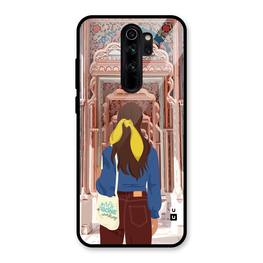 wonderful Girl Glass Back Case for Redmi Note 8 Pro