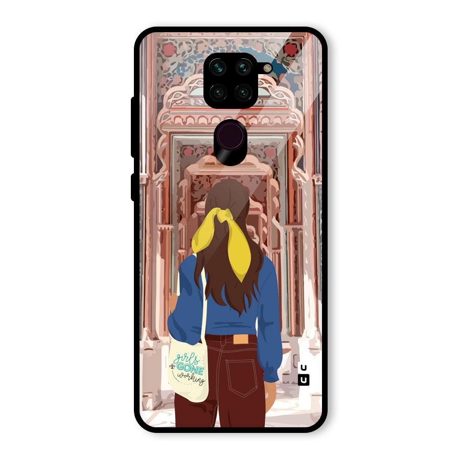 wonderful Girl Glass Back Case for Redmi Note 9