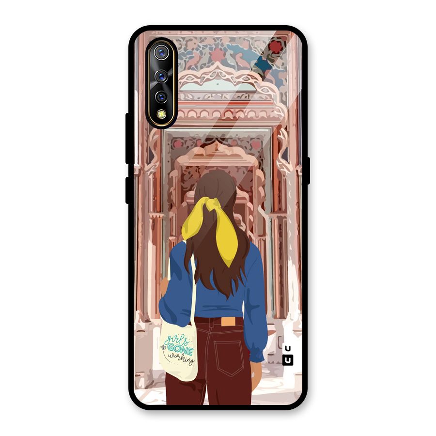 wonderful Girl Glass Back Case for Vivo S1