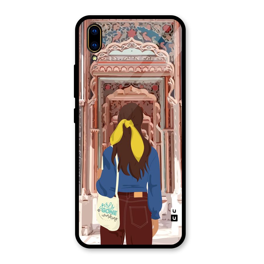 wonderful Girl Glass Back Case for Vivo V11 Pro
