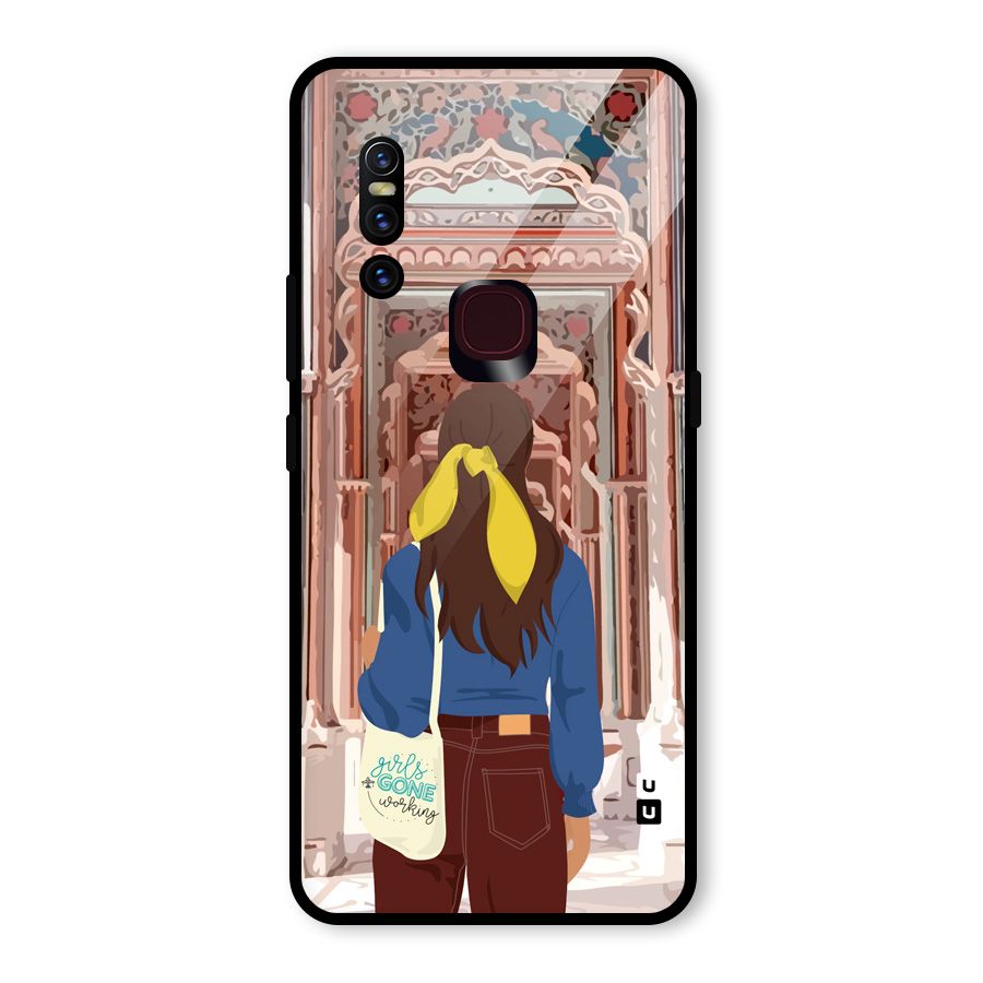 wonderful Girl Glass Back Case for Vivo V15