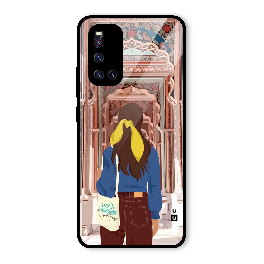 wonderful Girl Glass Back Case for Vivo V19
