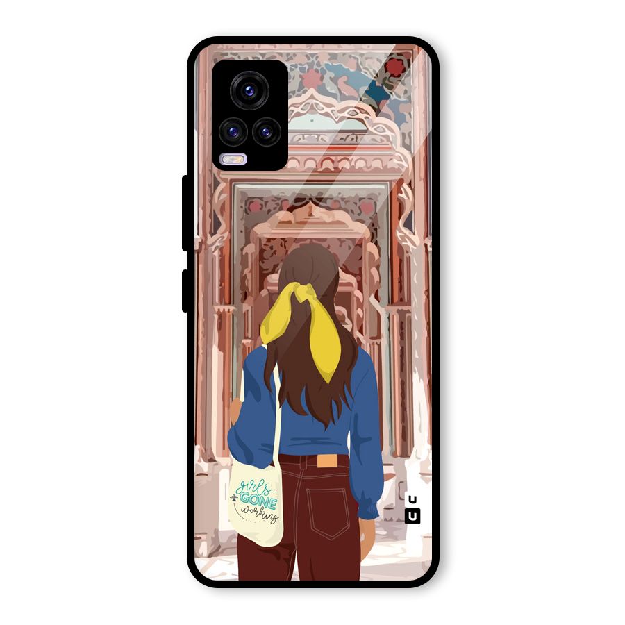 wonderful Girl Glass Back Case for Vivo V20 2021