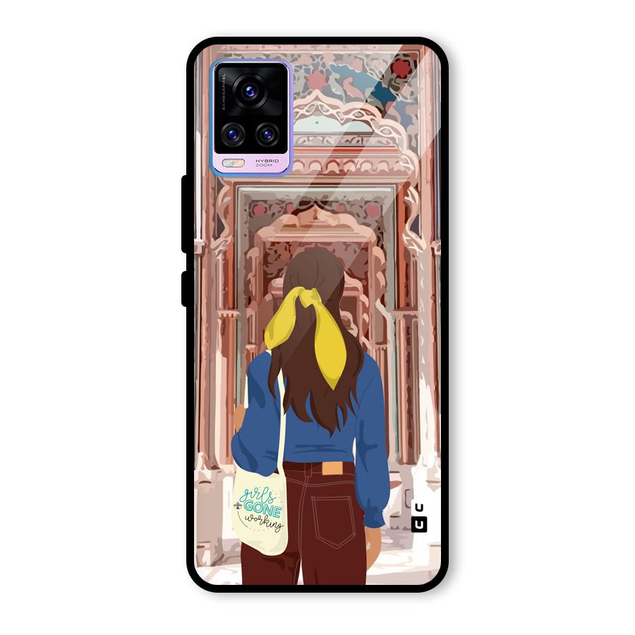 wonderful Girl Glass Back Case for Vivo V20 Pro