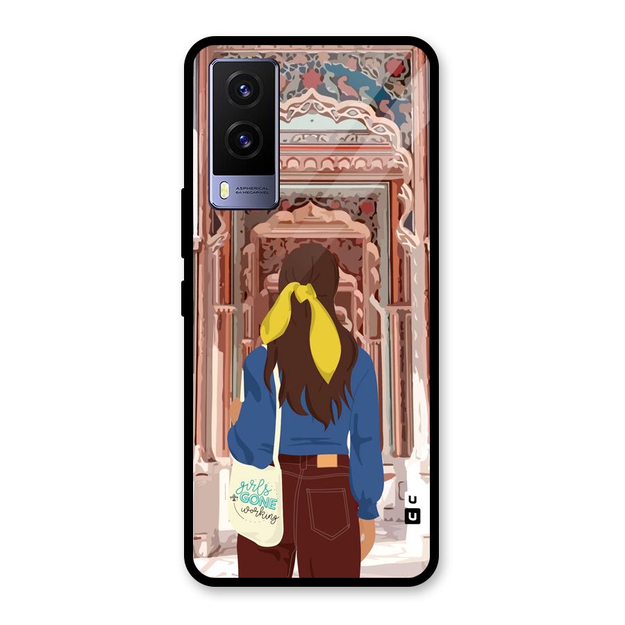 wonderful Girl Glass Back Case for Vivo V21e 5G