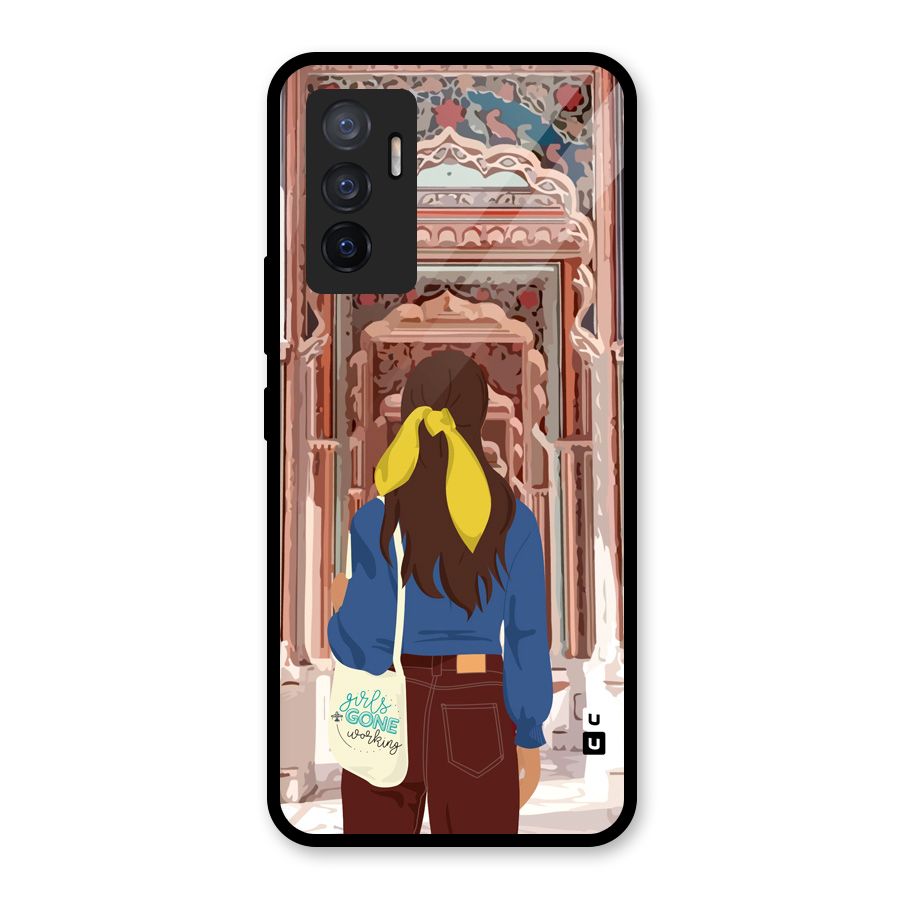 wonderful Girl Glass Back Case for Vivo V23e