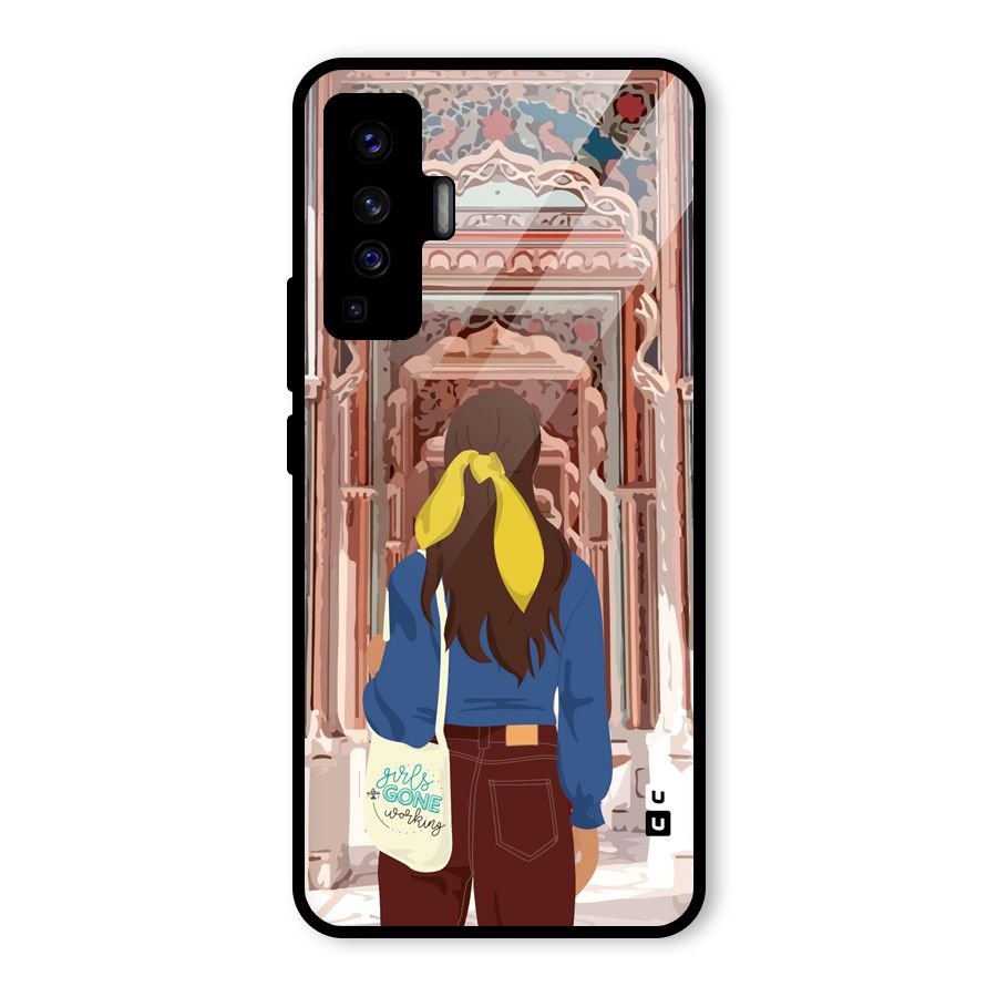 wonderful Girl Glass Back Case for Vivo X50