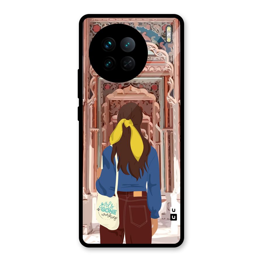 wonderful Girl Glass Back Case for Vivo X90