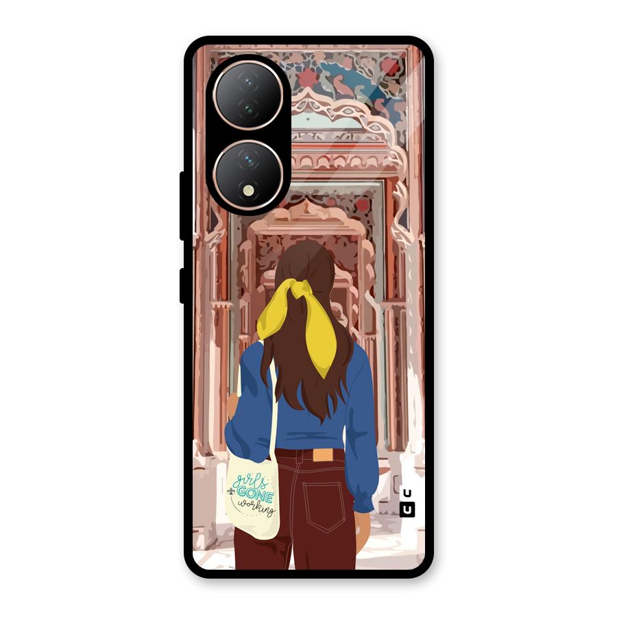 wonderful Girl Glass Back Case for Vivo Y100A