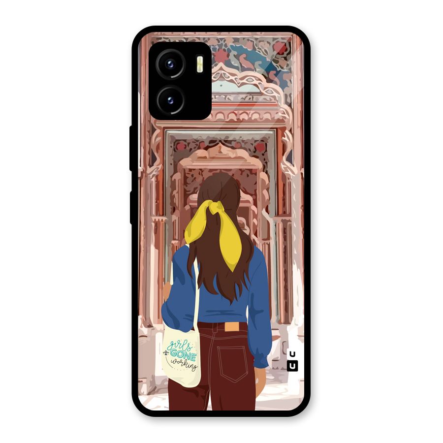 wonderful Girl Glass Back Case for Vivo Y15s