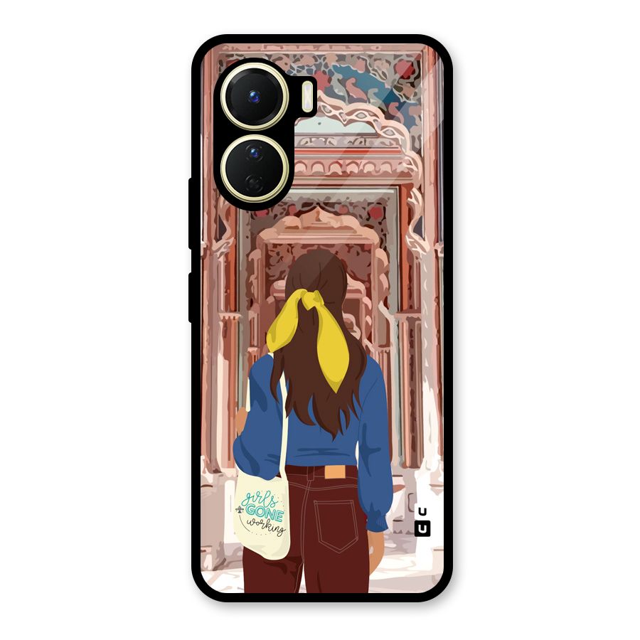 wonderful Girl Glass Back Case for Vivo Y16