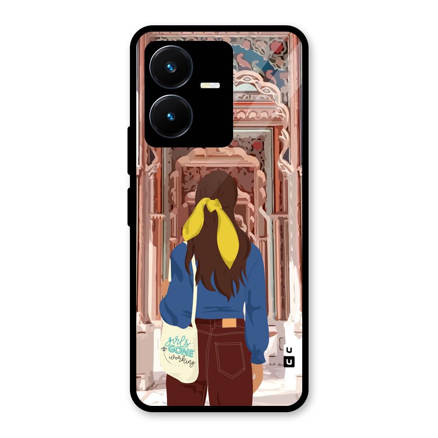 wonderful Girl Glass Back Case for Vivo Y22