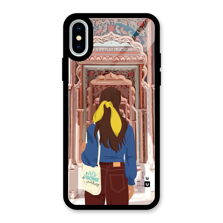 wonderful Girl Glass Back Case for iPhone XS