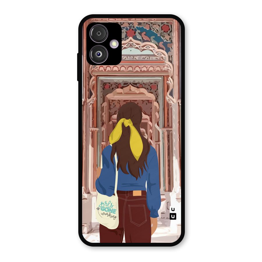 wonderful Girl Metal Back Case for Galaxy F14