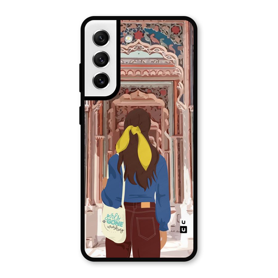 wonderful Girl Metal Back Case for Galaxy S21 FE 5G