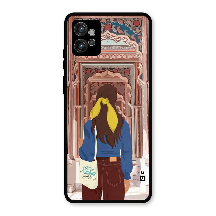 wonderful Girl Metal Back Case for Moto G32