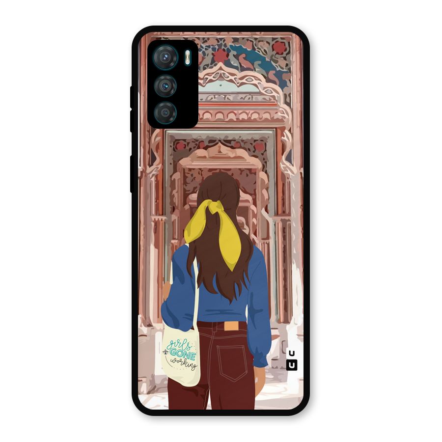 wonderful Girl Metal Back Case for Moto G42