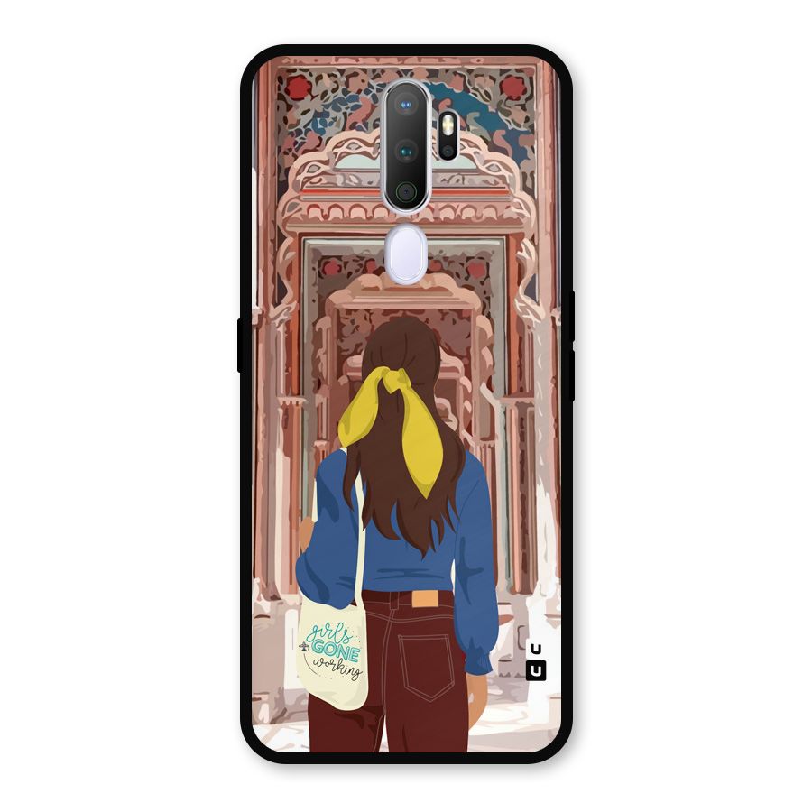 wonderful Girl Metal Back Case for Oppo A9 (2020)