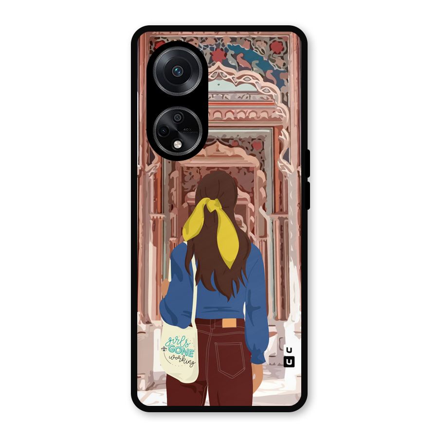 wonderful Girl Metal Back Case for Oppo F23