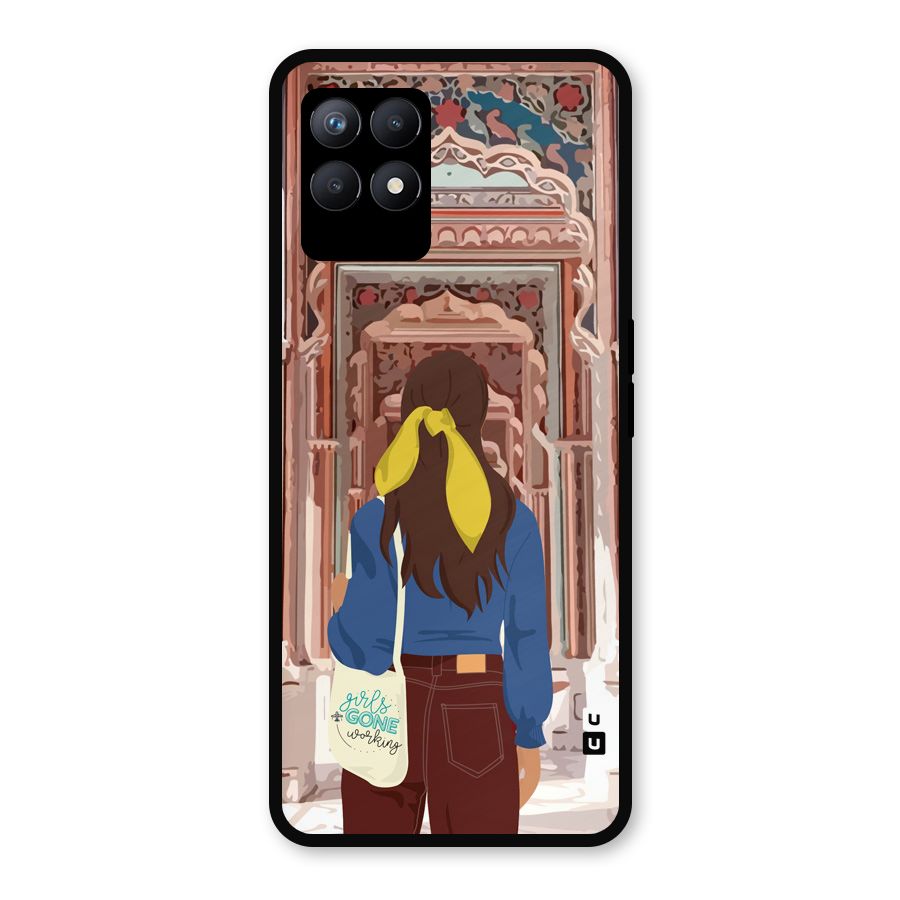 wonderful Girl Metal Back Case for Realme Narzo 50