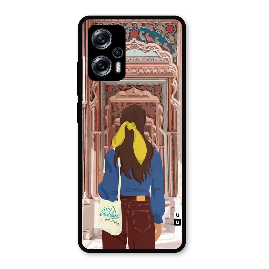 wonderful Girl Metal Back Case for Redmi K50i