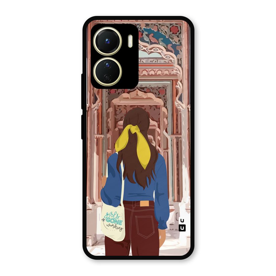 wonderful Girl Metal Back Case for Vivo T2x