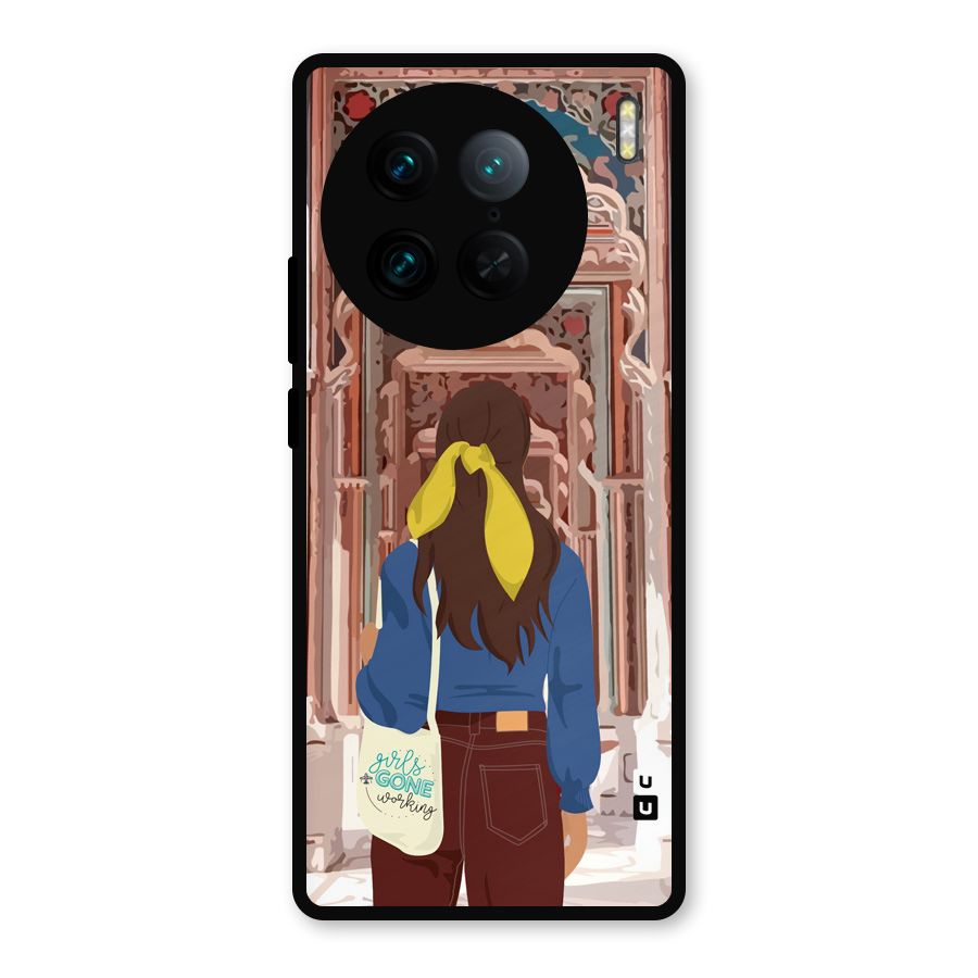 wonderful Girl Metal Back Case for Vivo X90 Pro