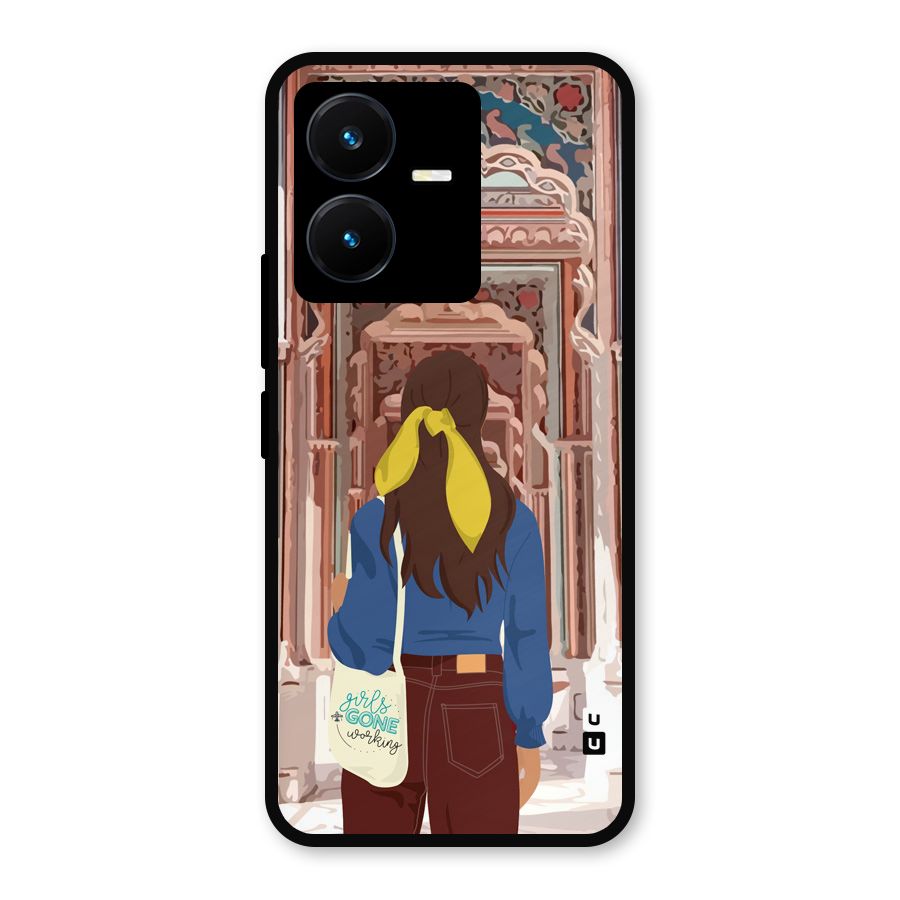 wonderful Girl Metal Back Case for Vivo Y22