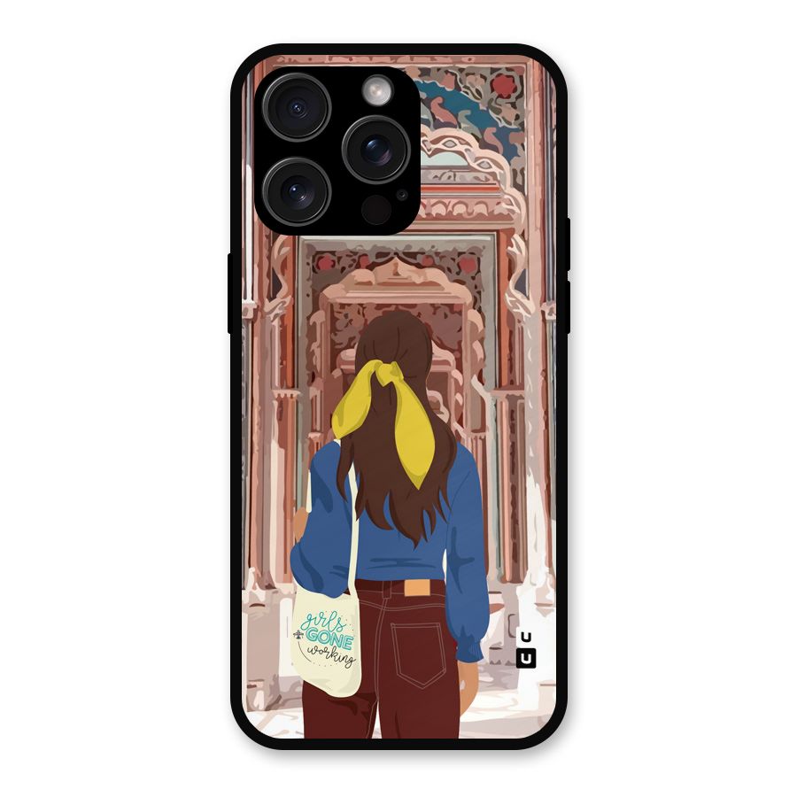 wonderful Girl Metal Back Case for iPhone 15 Pro Max