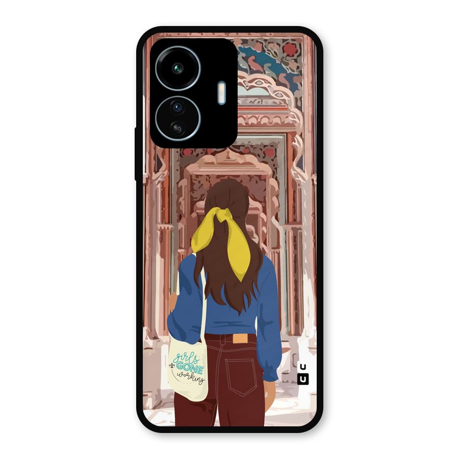 wonderful Girl Metal Back Case for vivo iQOO Z6 Lite 5G