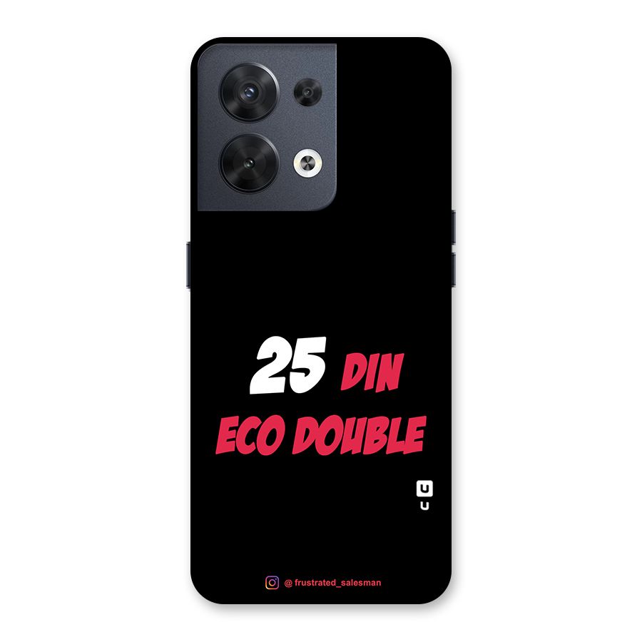 25 Din Eco Double Black Back Case for Oppo Reno8 5G