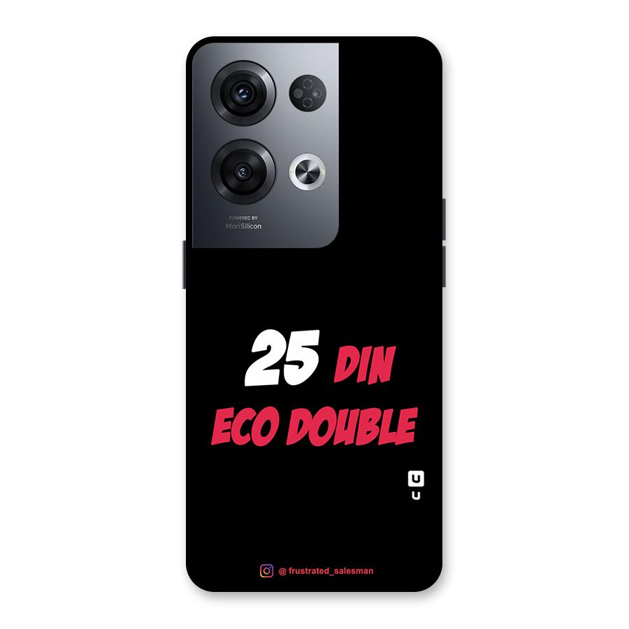 25 Din Eco Double Black Back Case for Oppo Reno8 Pro 5G