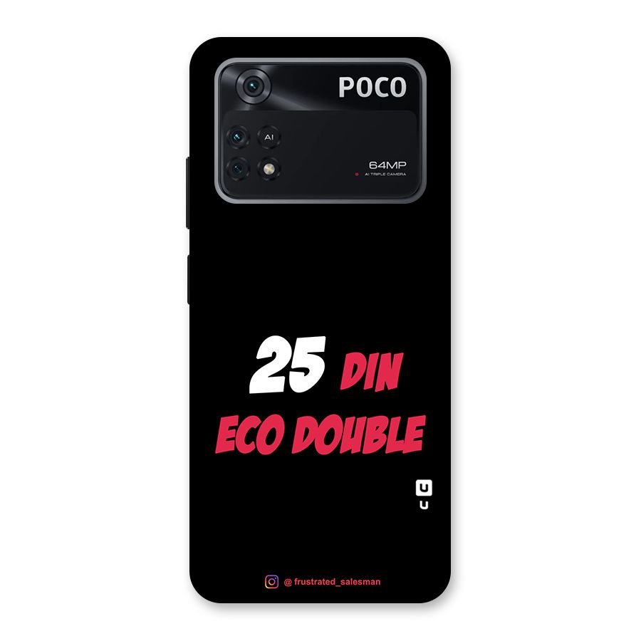 25 Din Eco Double Black Back Case for Poco M4 Pro 4G