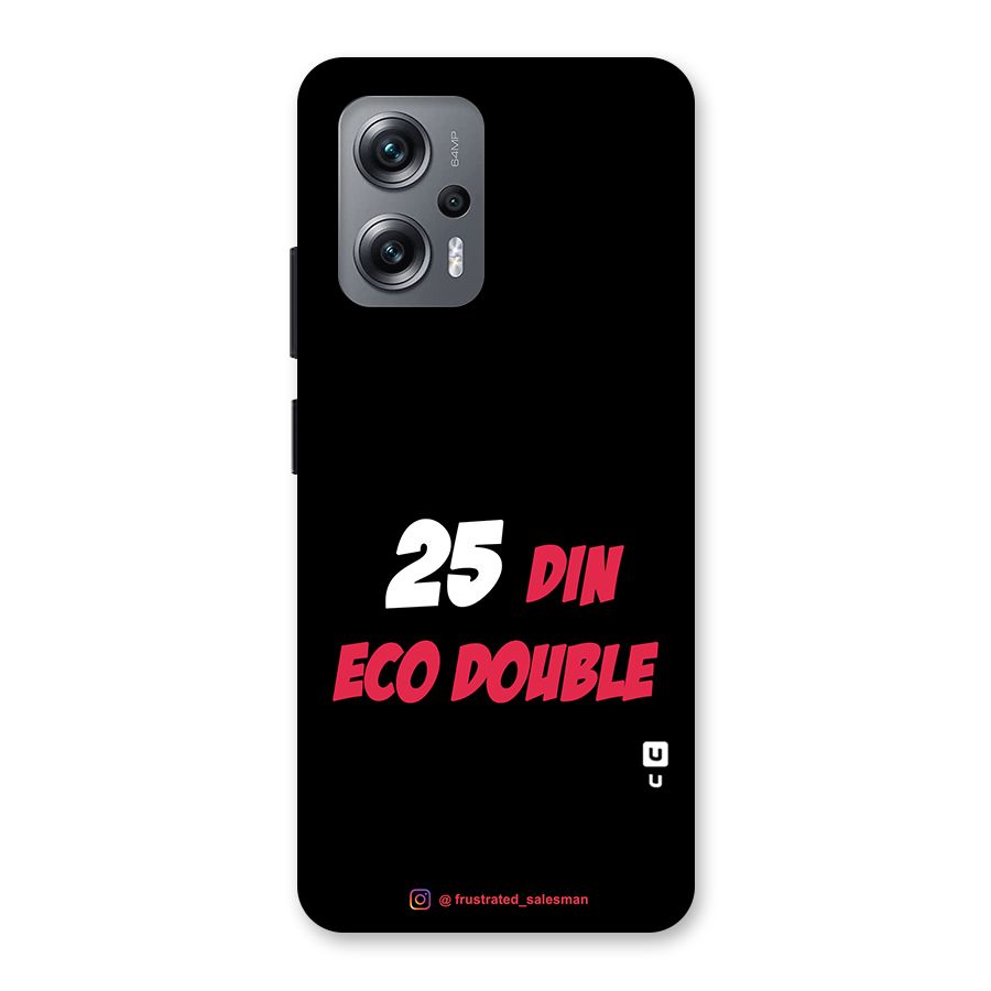 25 Din Eco Double Black Back Case for Redmi K50i