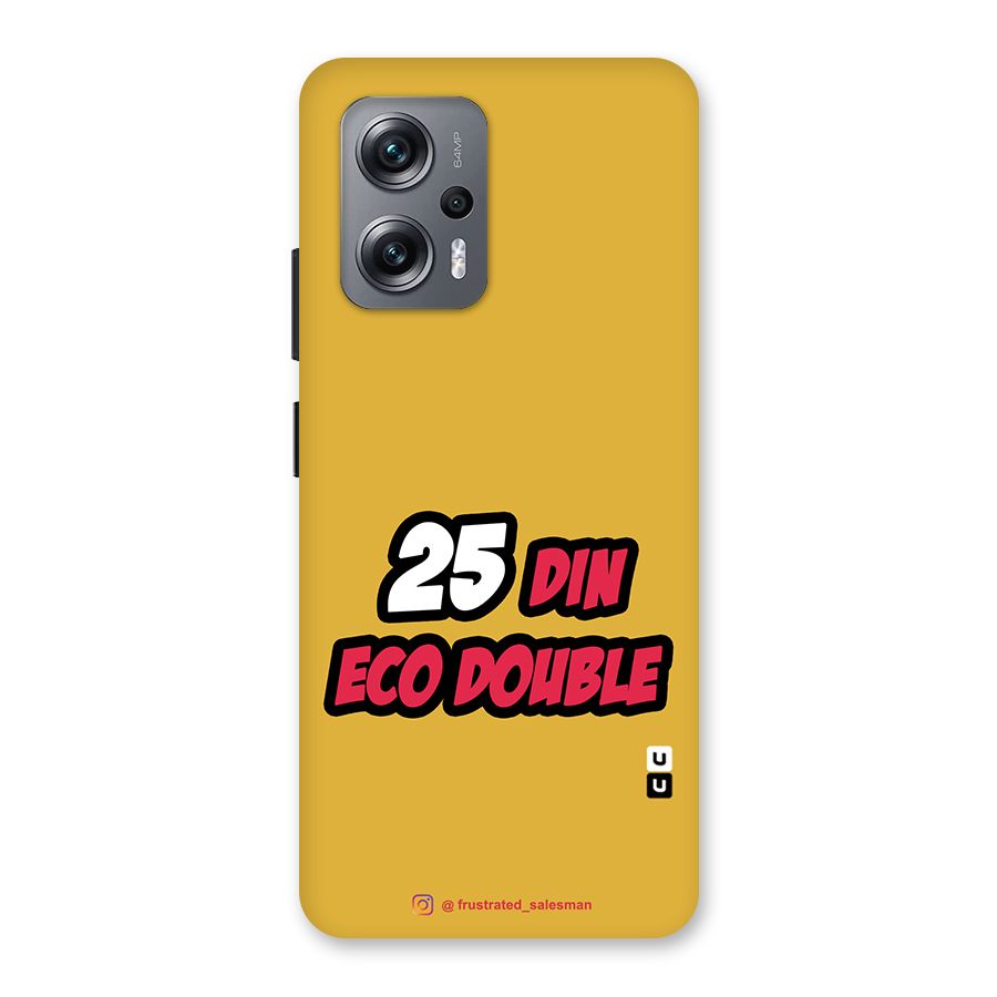 25 Din Eco Double Mustard Yellow Back Case for Redmi K50i