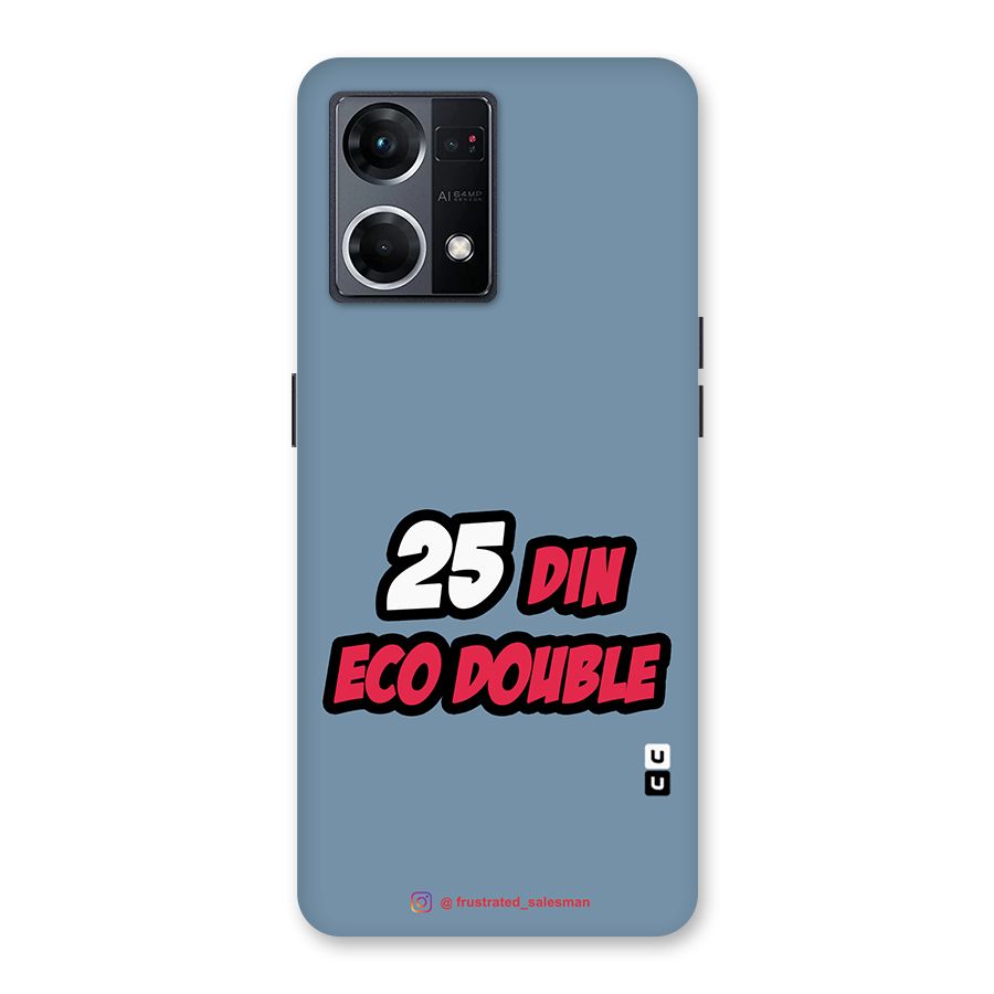 25 Din Eco Double SteelBlue Glass Back Case for Oppo F21 Pro 5G