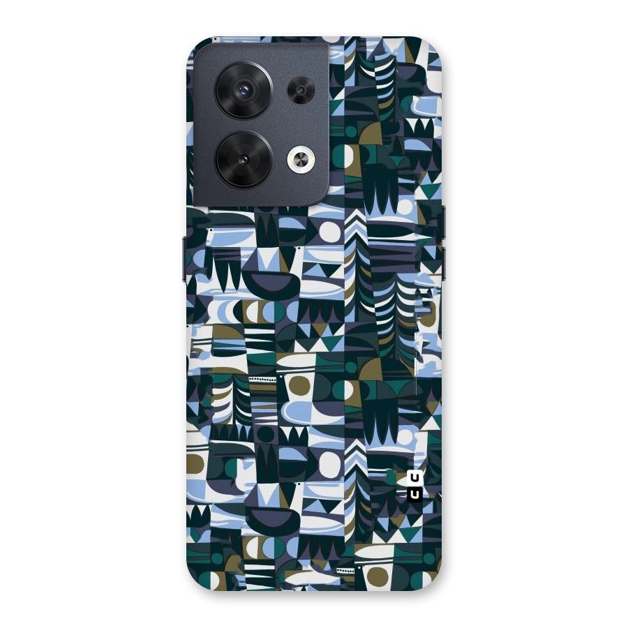 Abstract Blues Back Case for Oppo Reno8 5G