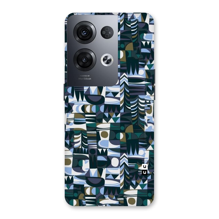 Abstract Blues Back Case for Oppo Reno8 Pro 5G