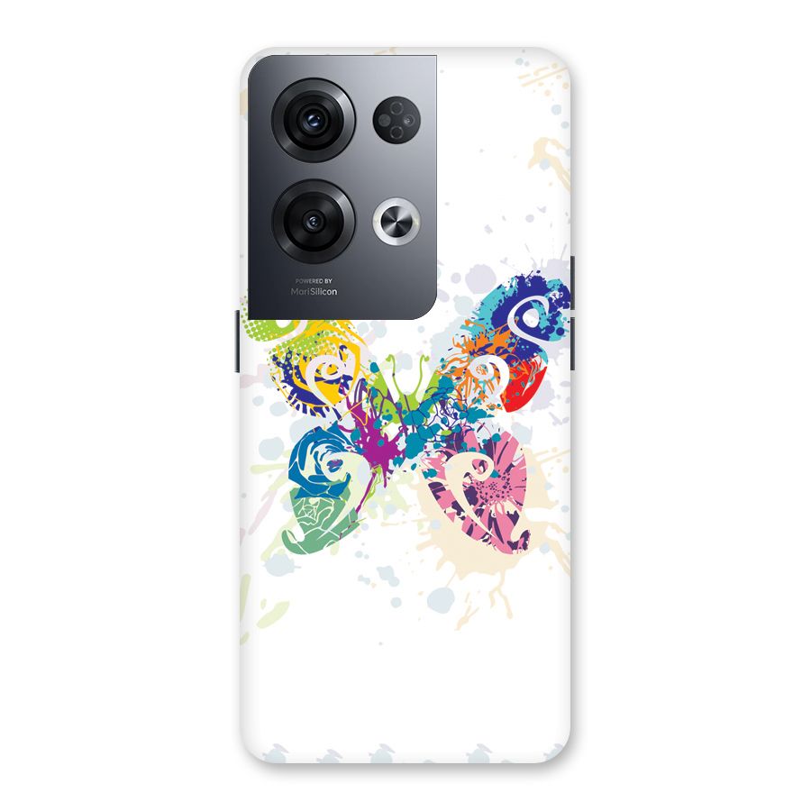 Abstract Butterfly Back Case for Oppo Reno8 Pro 5G