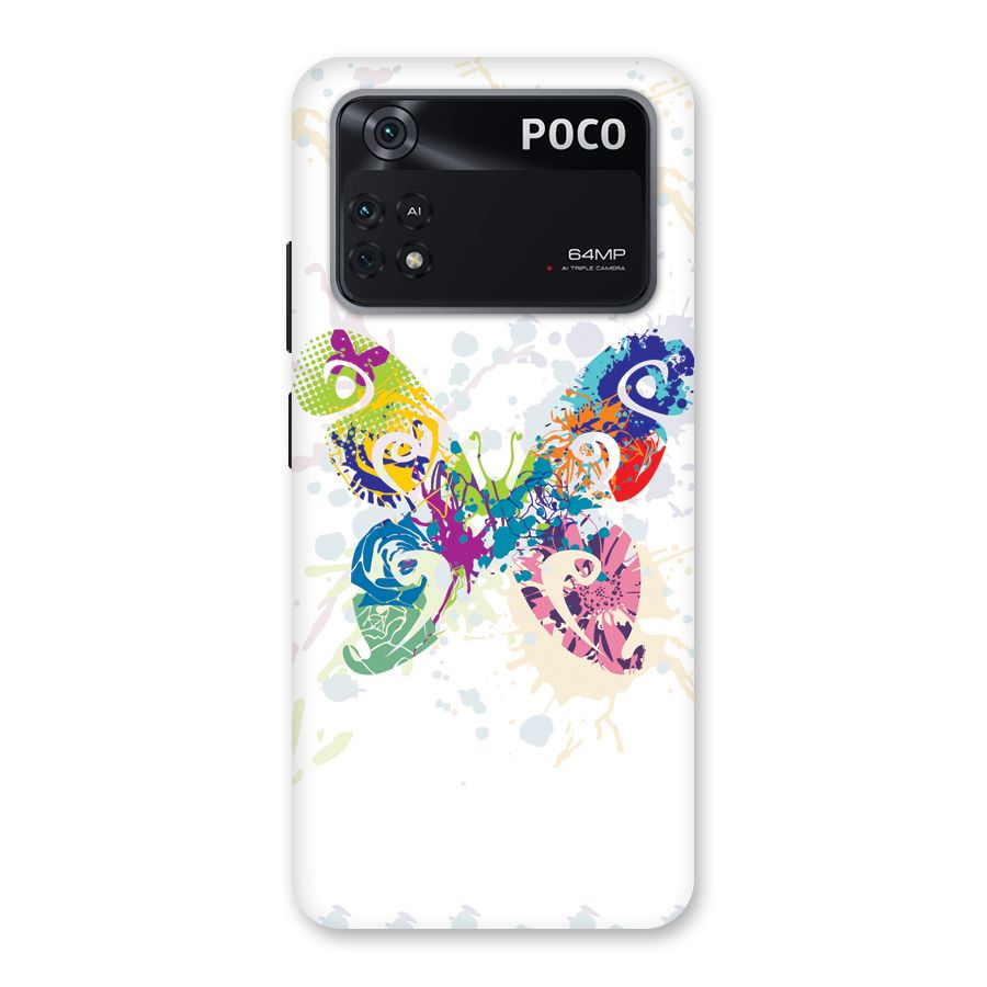 Abstract Butterfly Back Case for Poco M4 Pro 4G