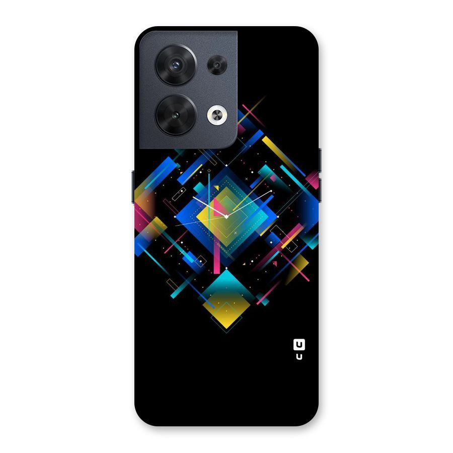 Abstract Clock Back Case for Oppo Reno8 5G