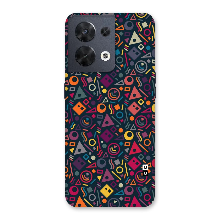 Abstract Figures Back Case for Oppo Reno8 5G