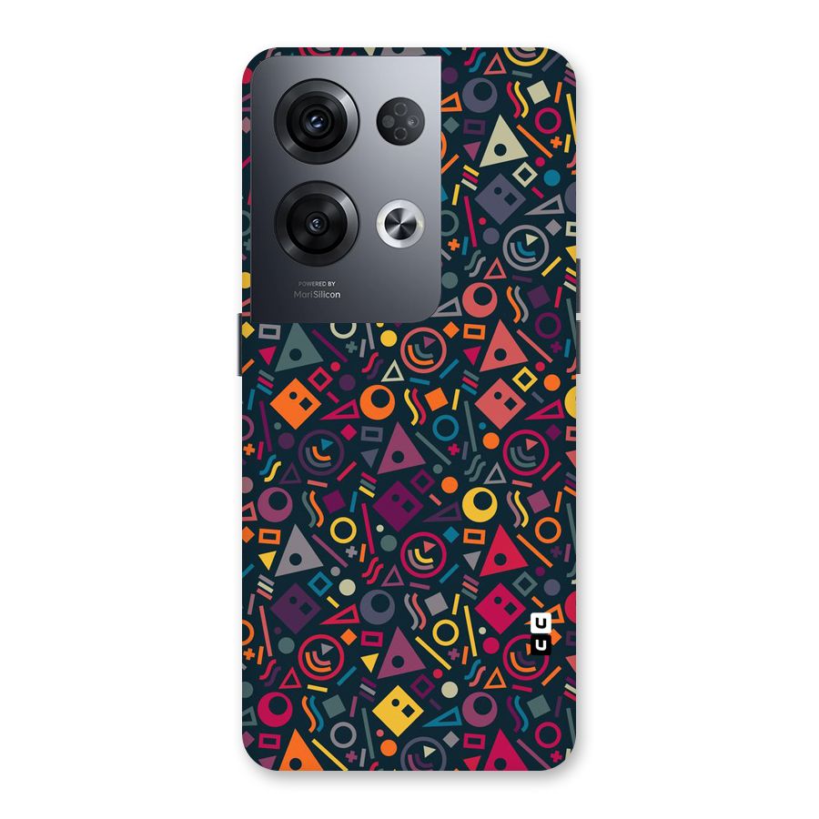 Abstract Figures Back Case for Oppo Reno8 Pro 5G