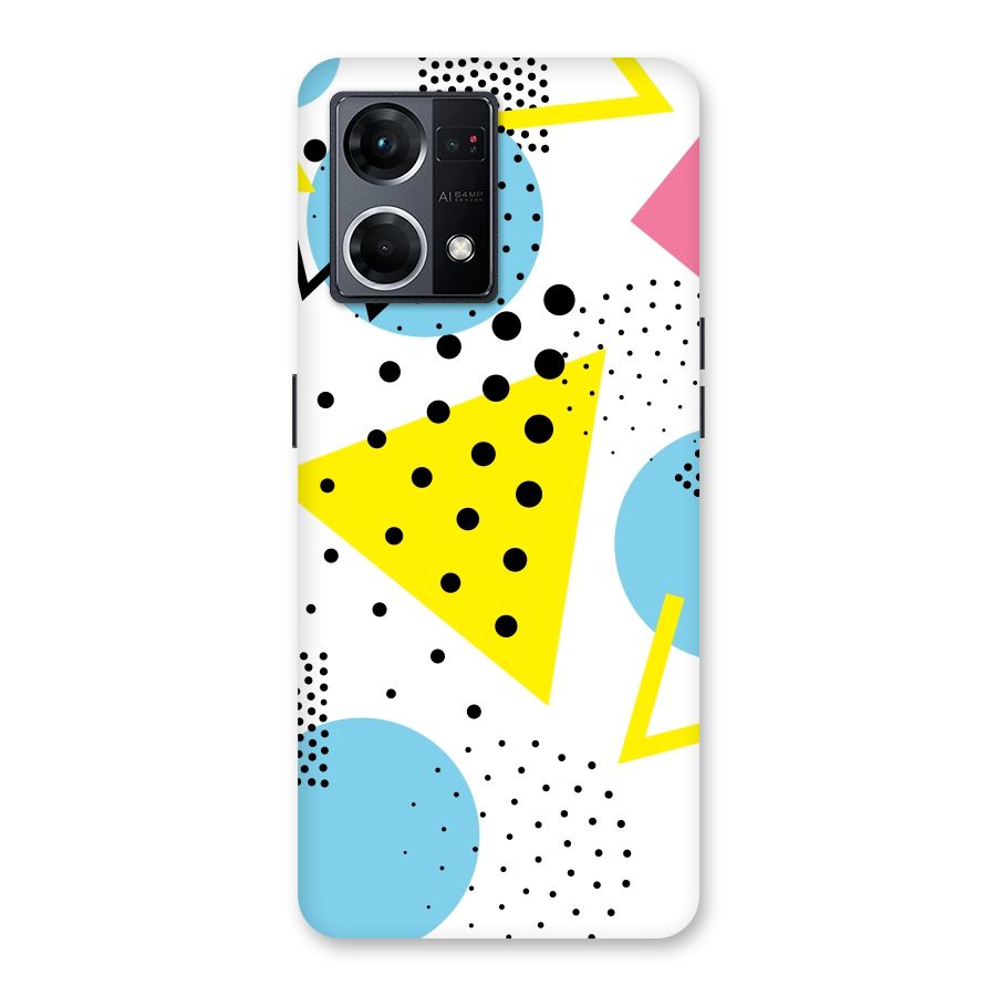 Abstract Geometry Glass Back Case for Oppo F21 Pro 5G