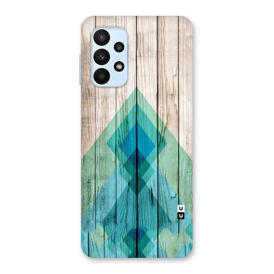 Abstract Green And Wood Back Case for Galaxy A23