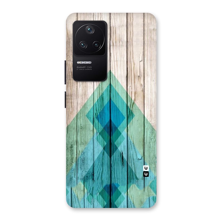 Abstract Green And Wood Back Case for Poco F4 5G