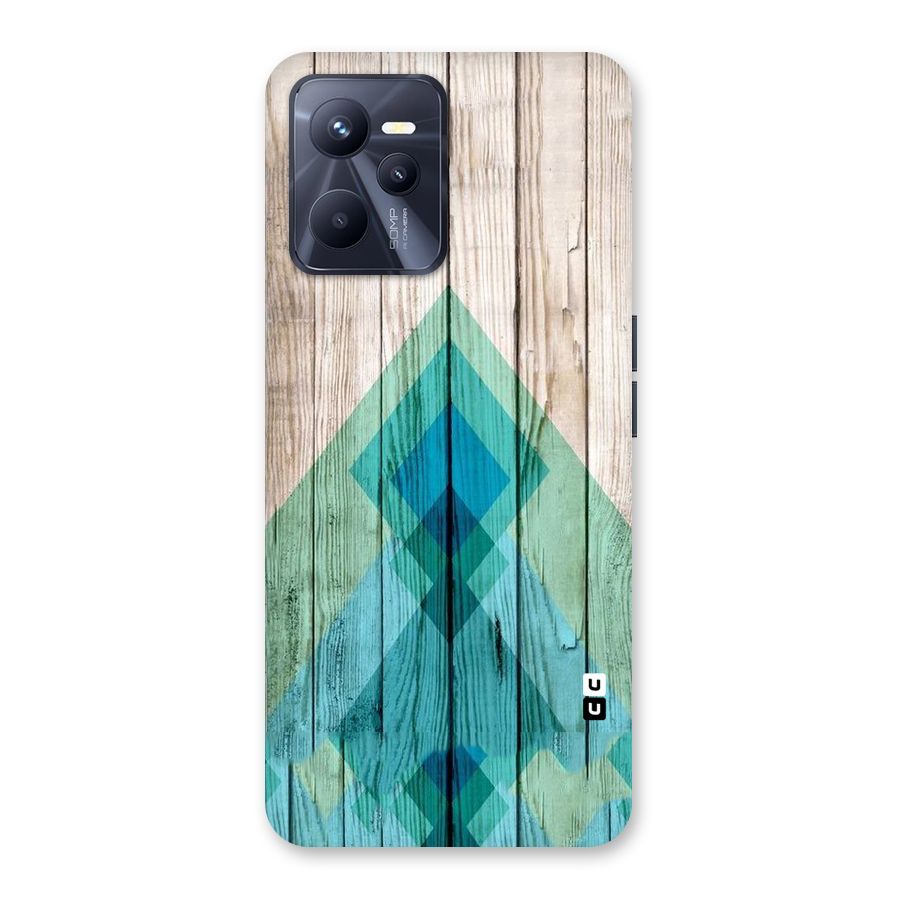 Abstract Green And Wood Back Case for Realme C35