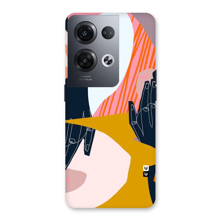 Abstract Hands Back Case for Oppo Reno8 Pro 5G