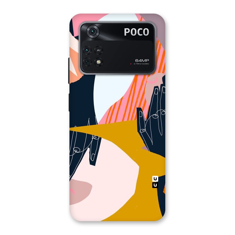 Abstract Hands Back Case for Poco M4 Pro 4G
